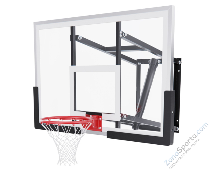Баскетбольный щит DFC со съёмным регулятором высоты, поликарбонат 2,5 мм, 120 х 80 см
