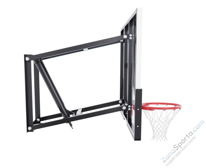 Баскетбольный щит DFC со съёмным регулятором высоты, стекло 6 мм, 136 х 80 см