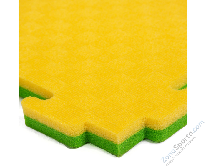 Будо-мат DFC, 100 x 100 см, 20 мм, цвет жёлто-зелёный