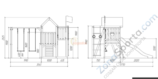 Детская площадка Савушка TooSun (Тусун) 3 Plus