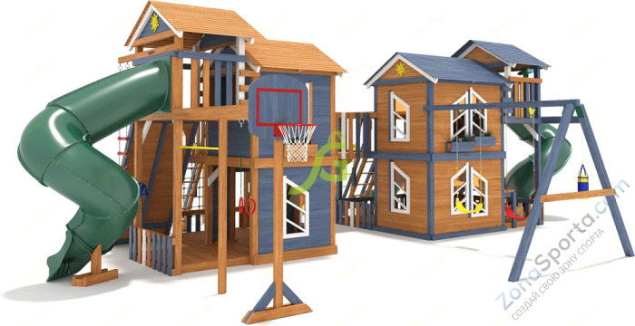 Детская деревянная площадка IgraGrad Домик 7 мод.2