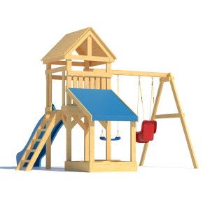 Детская площадка CustWood Scout S6 с деревянной крышей