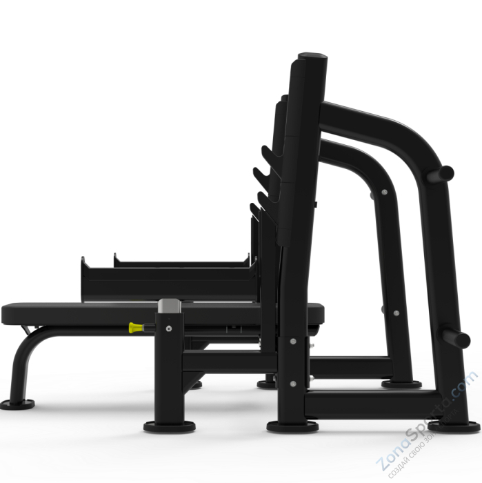 Олимпийская горизонтальная скамья для жима со страховочными упорами Impulse ITF8202+ITF8202OPT