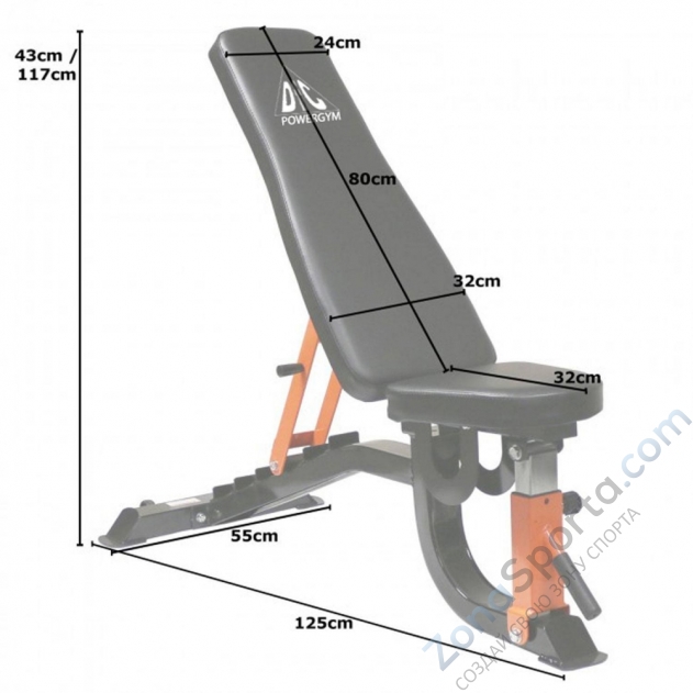 Силовая скамья универсальная DFC DBCH2-1