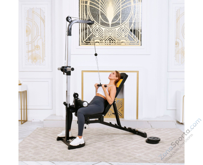 Скамья с вертикальной и горизонтальной тягой DFC Powertec