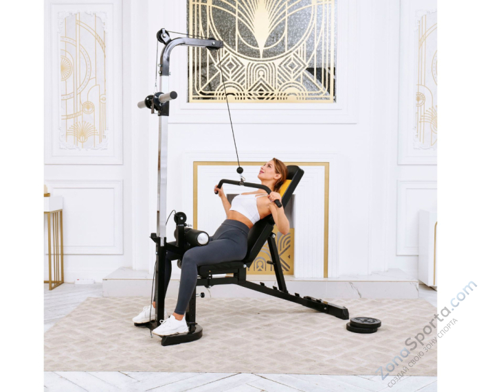 Скамья с вертикальной и горизонтальной тягой DFC Powertec