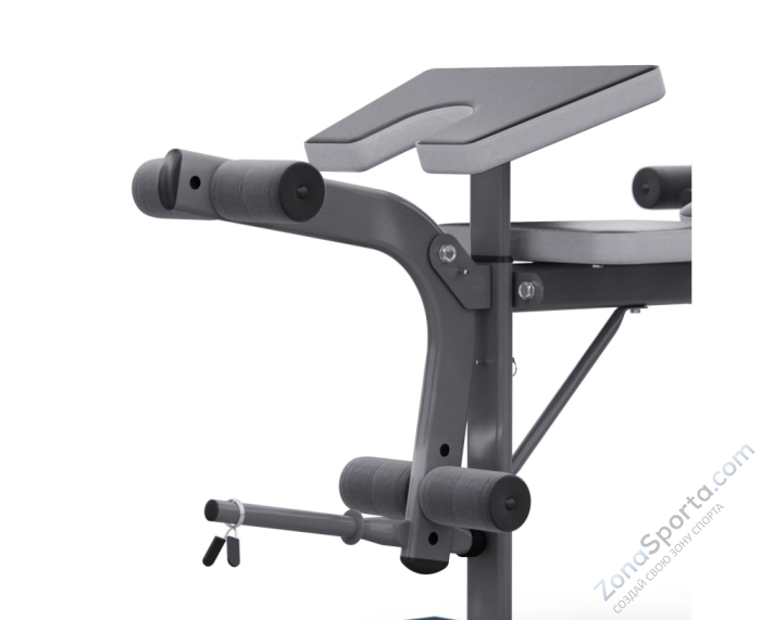 Скамья со стойками под штангу широкий хват, с партой для бицепса DFC D702 PRO